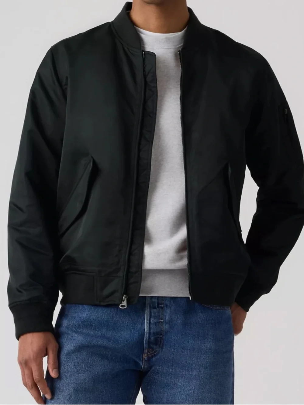 Levi’s Flight Bomber Jacket - Men's Black Bomber Jacket - Lightweight Coat NWT
